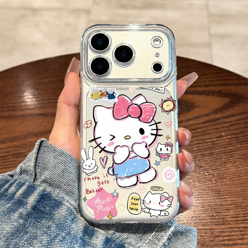 适用于苹果手机壳涂鸦贴纸kt猫