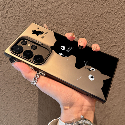 适用于三星手机壳颠倒猫咪