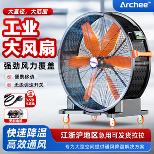 工厂商用大功率工业大风扇落地扇仓库车间散热降温移动通风机强力