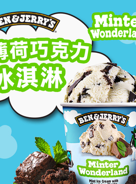 Ben&Jerry's本杰瑞冰淇淋 原装进口巧克力布朗尼gelato冰激凌桶装