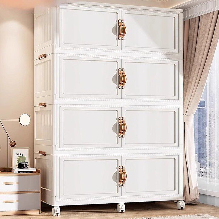 德国进口免安装收纳柜可折叠储物柜家用多层置物柜超大衣物收纳箱