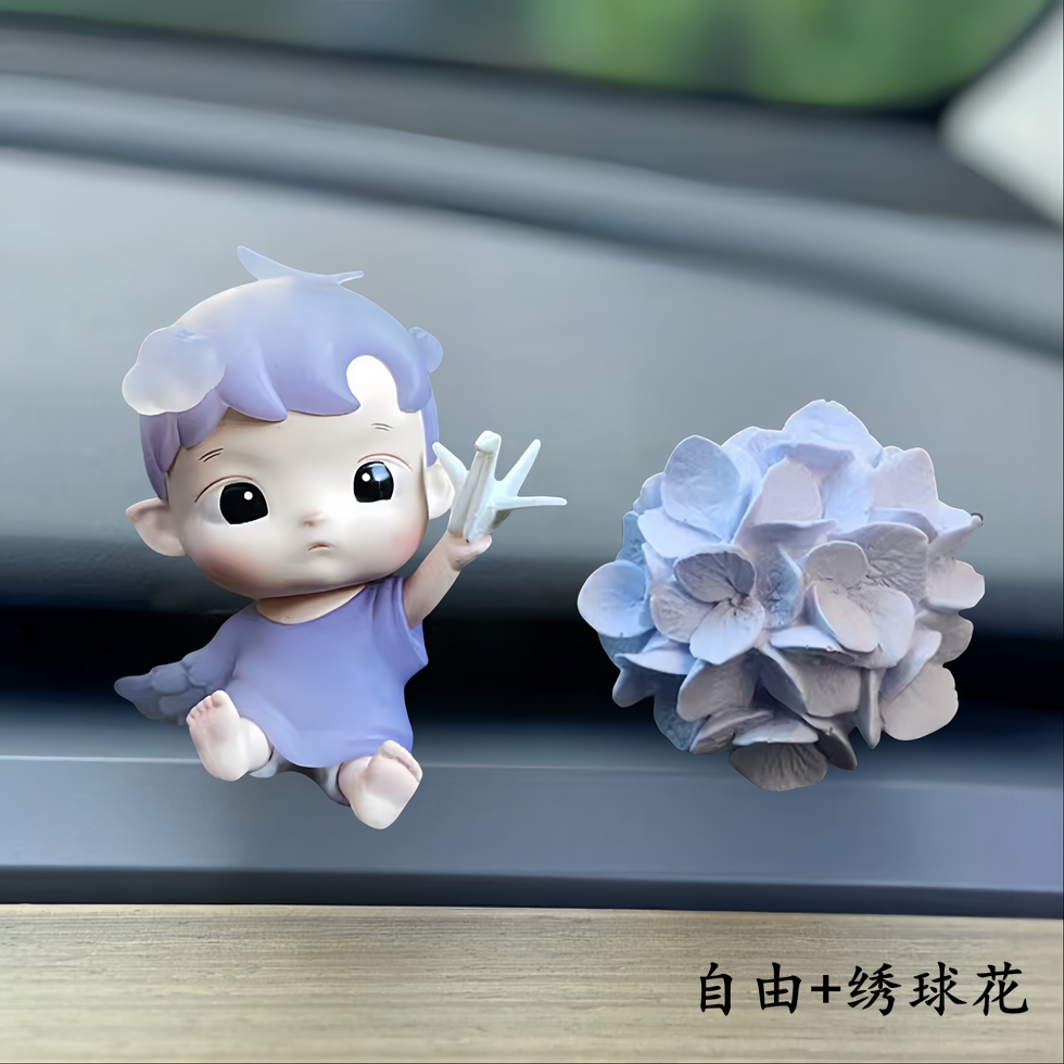 正版hacipupu幻想系列汽车载香薰特斯拉空调出风口夹摆件泡泡玛特