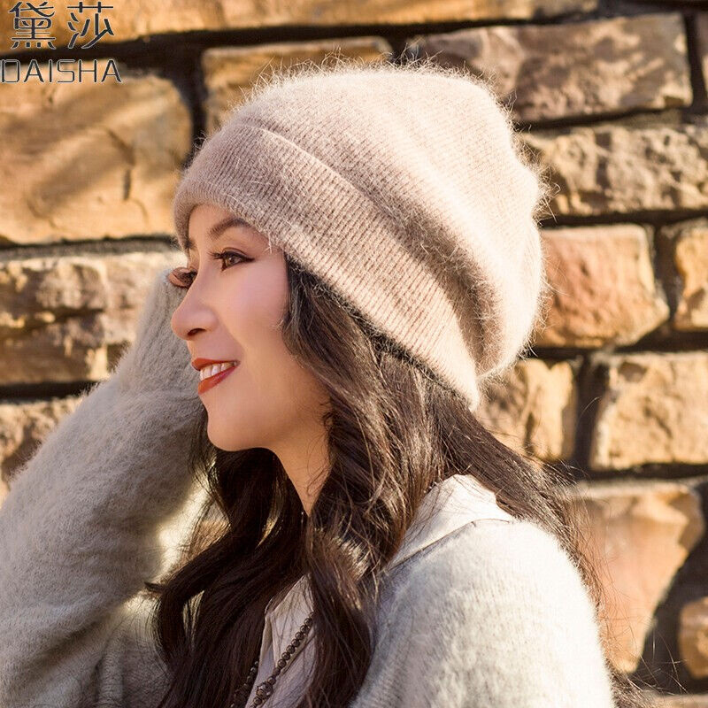 黛莎帽子女秋冬时尚百搭韩版潮女士冬季保暖包头帽冷帽针织毛线帽