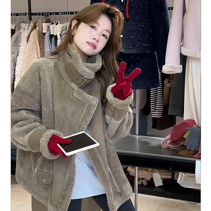 2025冬季新款皮毛一体毛毛外套