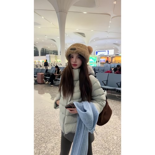 连帽羽绒服女加厚保暖宽松通勤