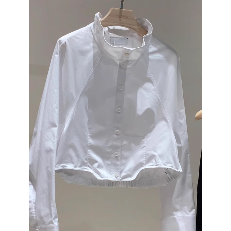 南油轻奢高端品质｜白色立领衬衫
