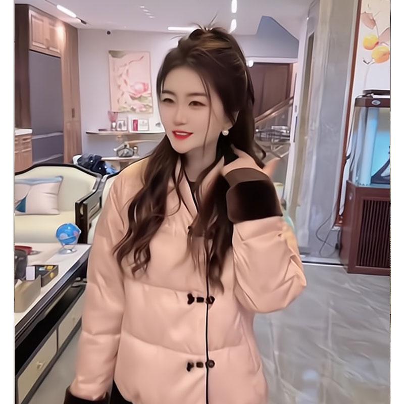 新中式复古立领提花羽绒服