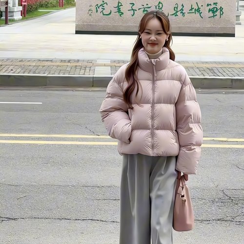 超百搭短款龟背羽绒服