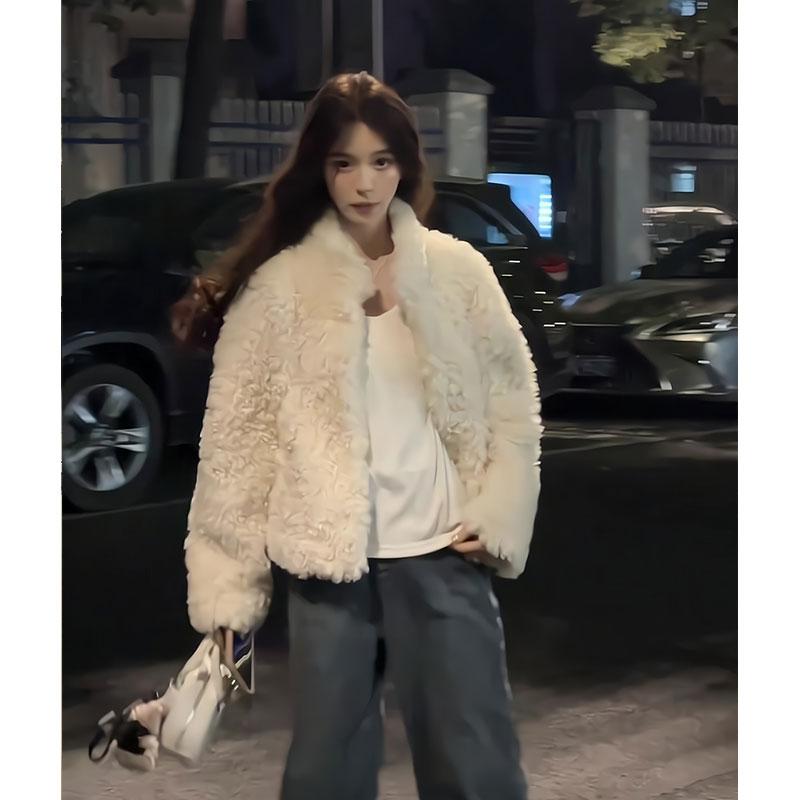 名媛小香风皮毛一体外套