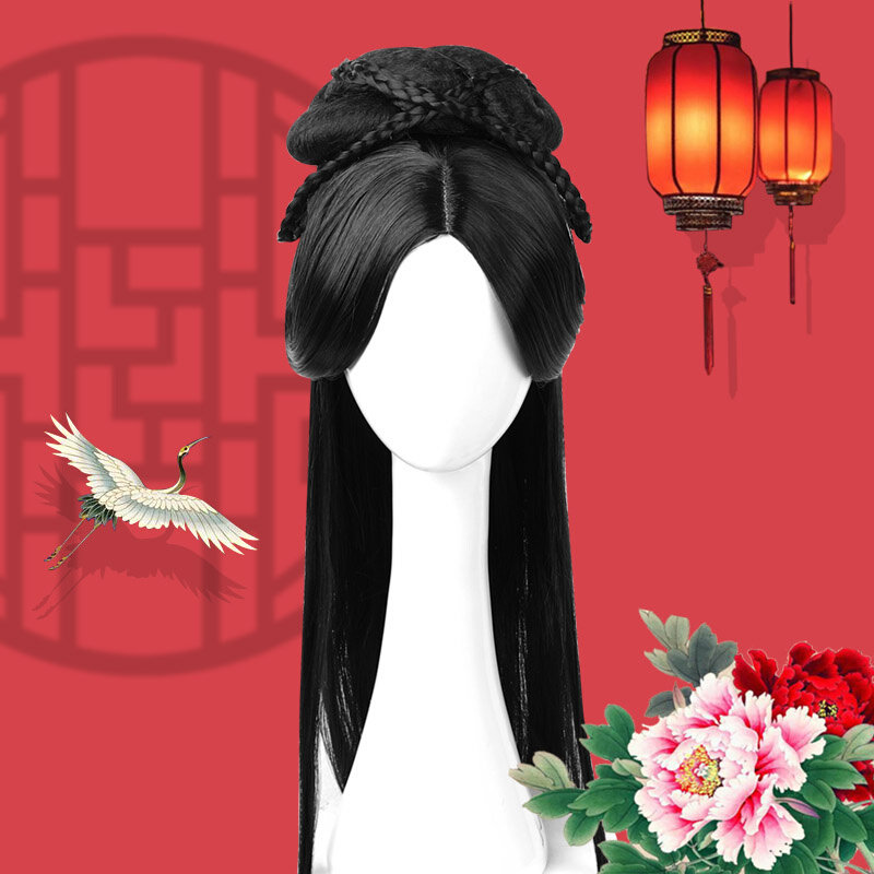 汉服古装女古风假发女全头套魏晋宋明cos古代发型造型整顶假发套