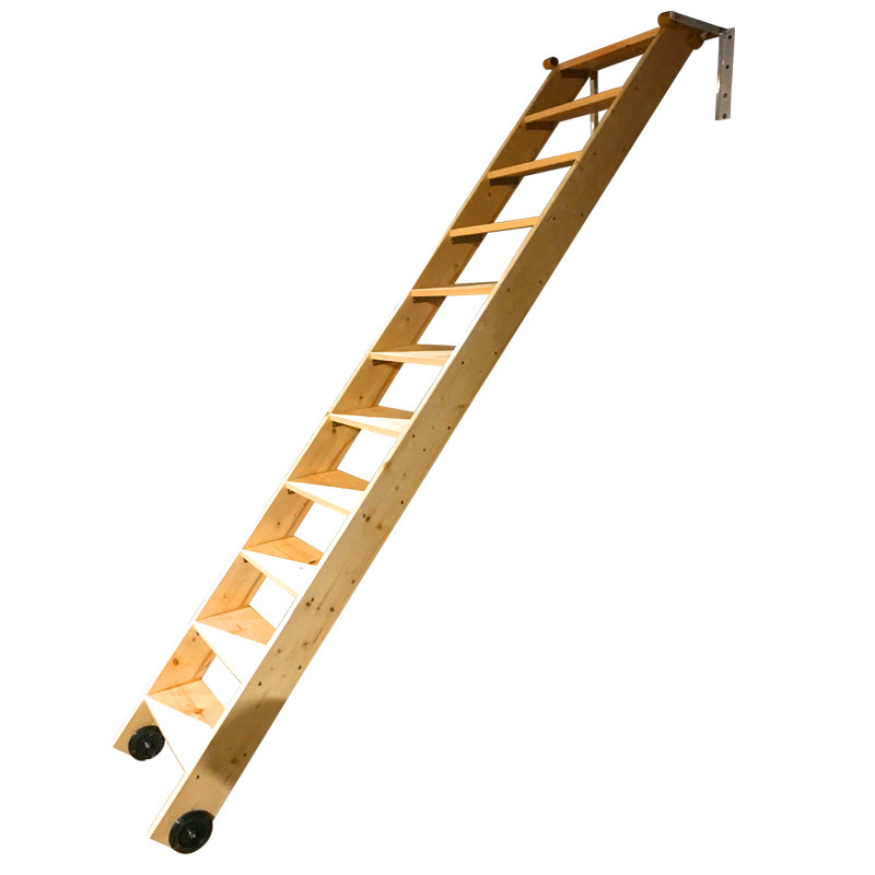 形梯可收纳直梯阁楼衣柜梯易楼简爬高梯滑轮梯台阶梯木梯y可定202