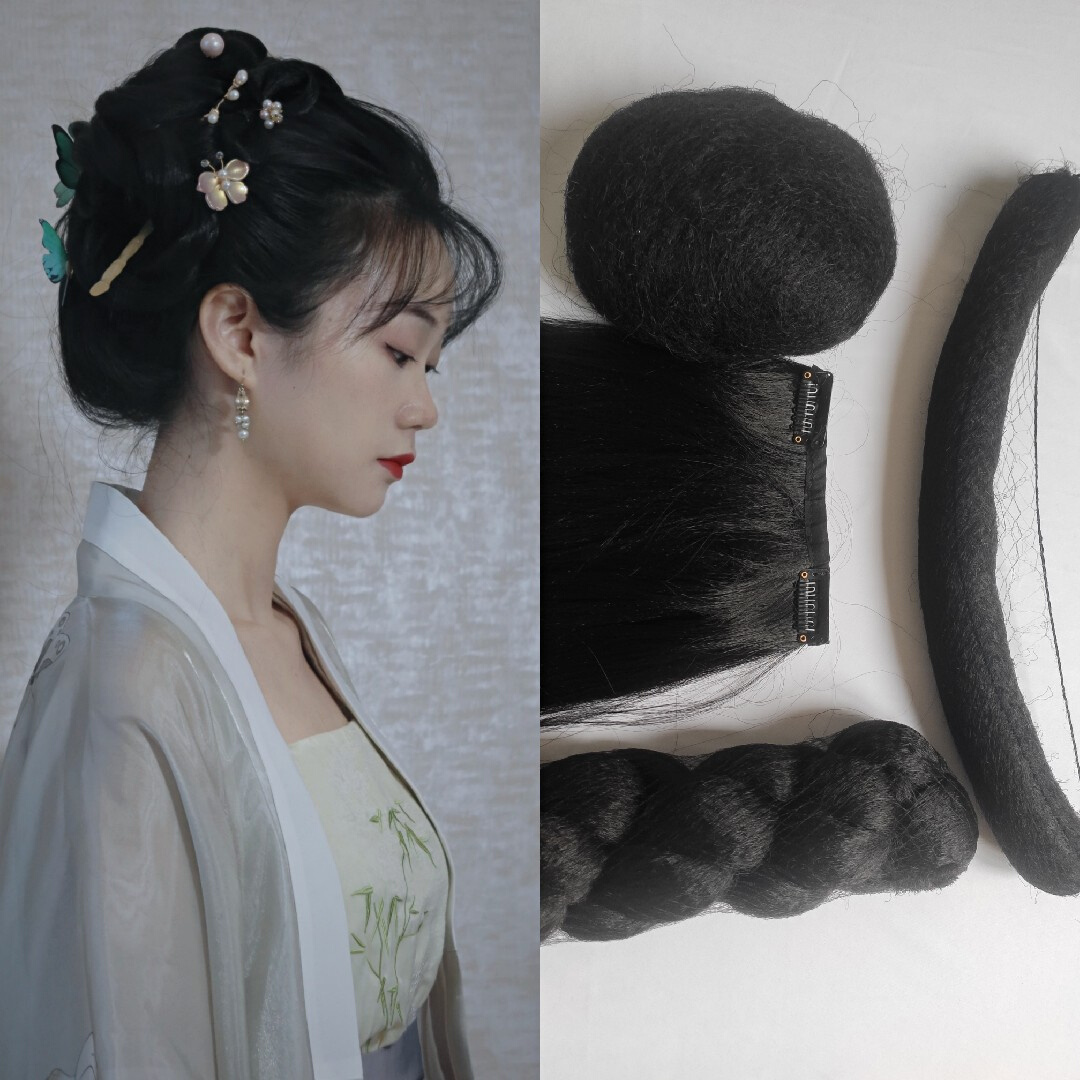 汉服套古装假发发片不易打结玉米须接发排汉服COS古风造型套装