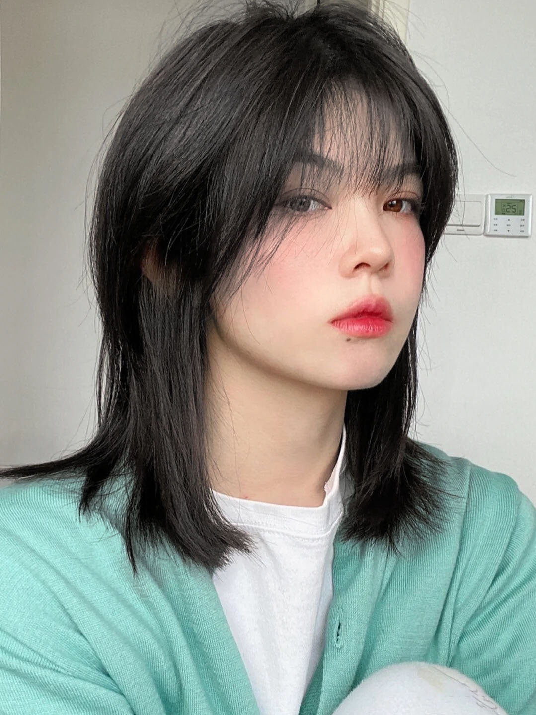 假发女长发全头套式减龄层次锁骨发发型自然网红圆脸中长发假发套