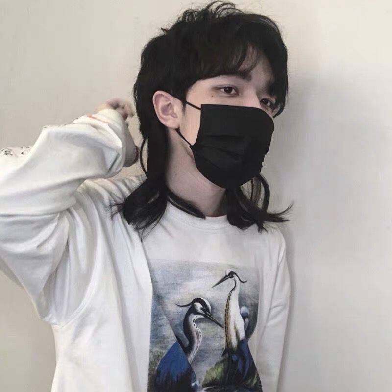 假发男短发网红鲻鱼头韩版帅气男士狼尾头发型蓬松自然学生全头套