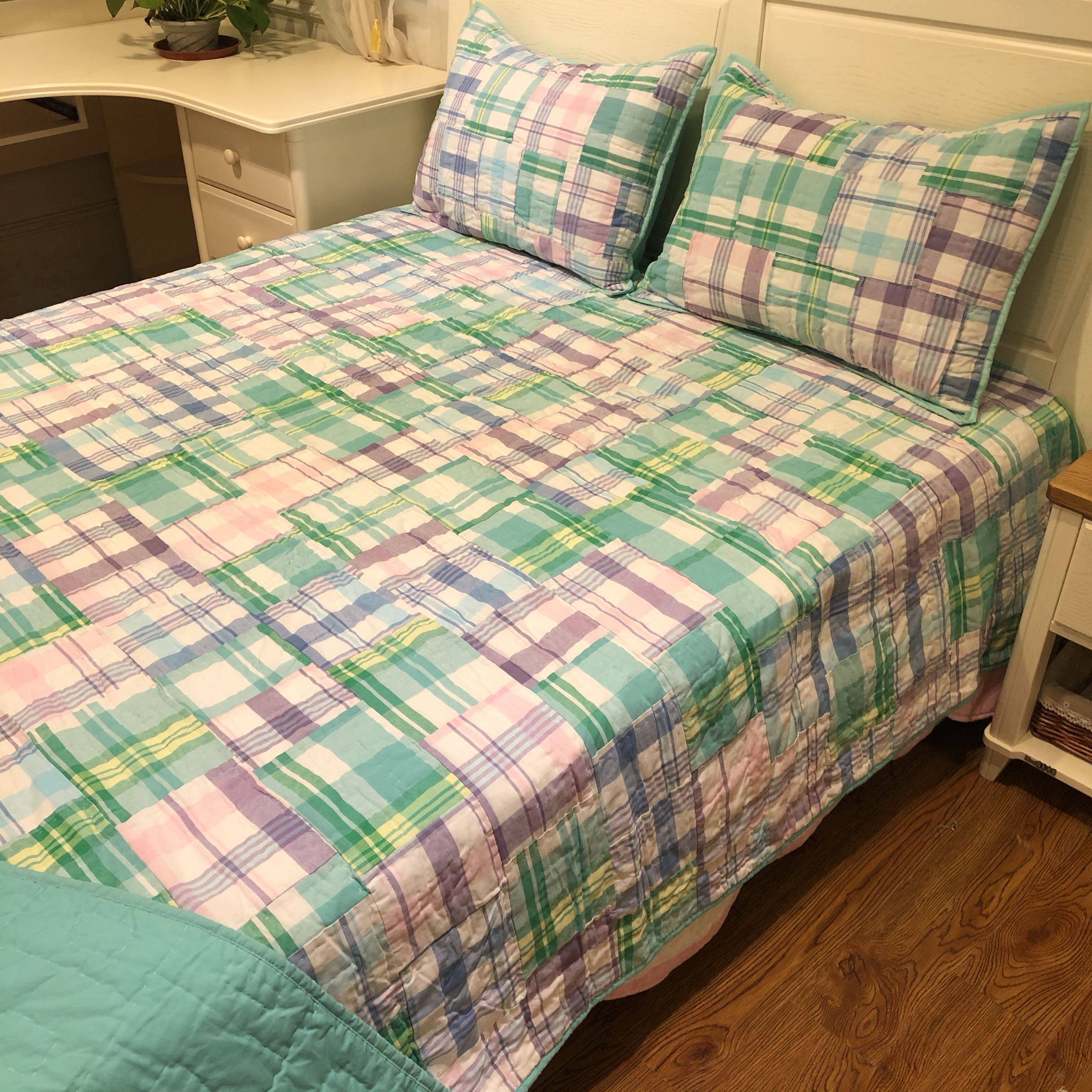 特惠!纯棉拼布手工绗缝被!工艺被～床盖～空调被～水洗被