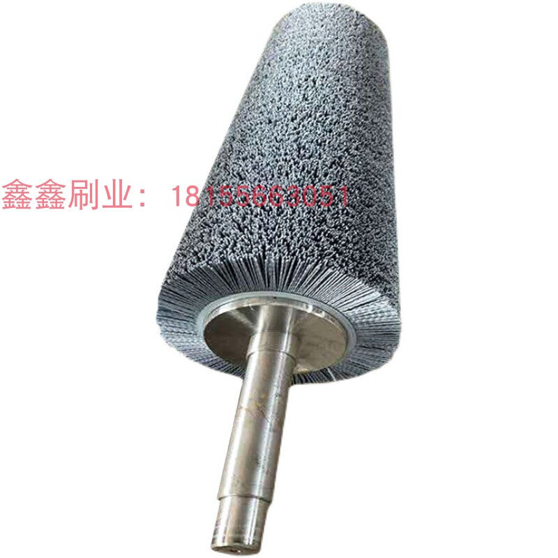定制工业镀铜丝钢丝刷不锈钢丝滚筒抛光打磨除锈缠绕式Y光丝毛刷