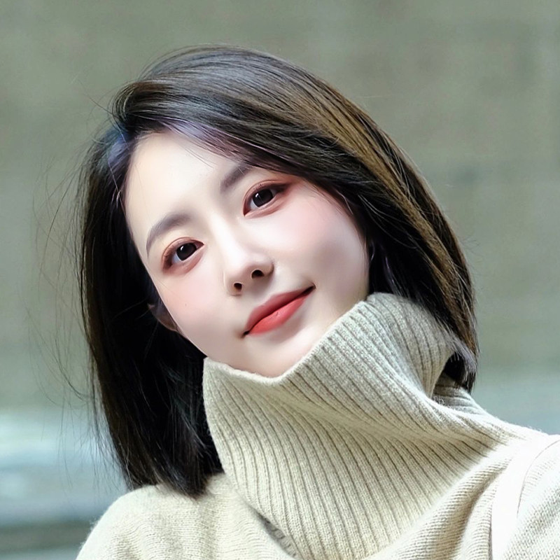 假发女短发真发全真人发丝自然时尚偏分发型中长发全头套式假发套