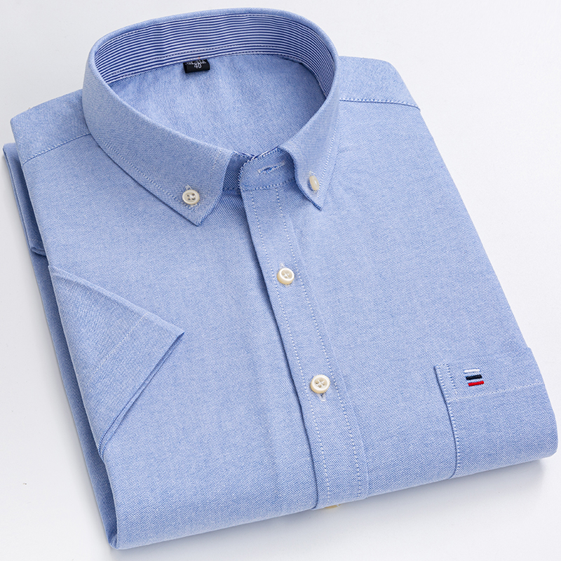 Men's Oxford Short Sleeve Summer Casual Shirts Single Pocket|msdalam kategori kehidupan elektrik, 测温机器人/智能测温仪 - dari Buy2taobao.com untuk memberikan perkhidmatan ejen Taobao profesional membeli