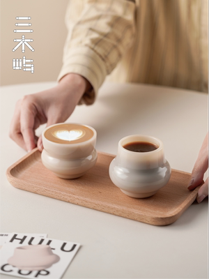 hulu杯咖啡杯奶玻璃三木屿