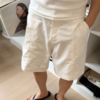 夏季薄款老钱风简约纯色速干短裤
