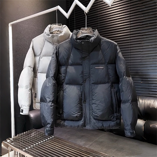冬季新款加厚保暖排骨解构棉服男士高级简约休闲立领二棉棉衣外套