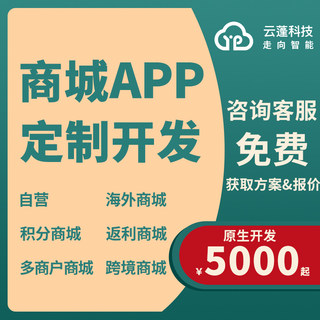 商城APP软件开发定制海外分多销积分购物同城跑腿生鲜配送小程序