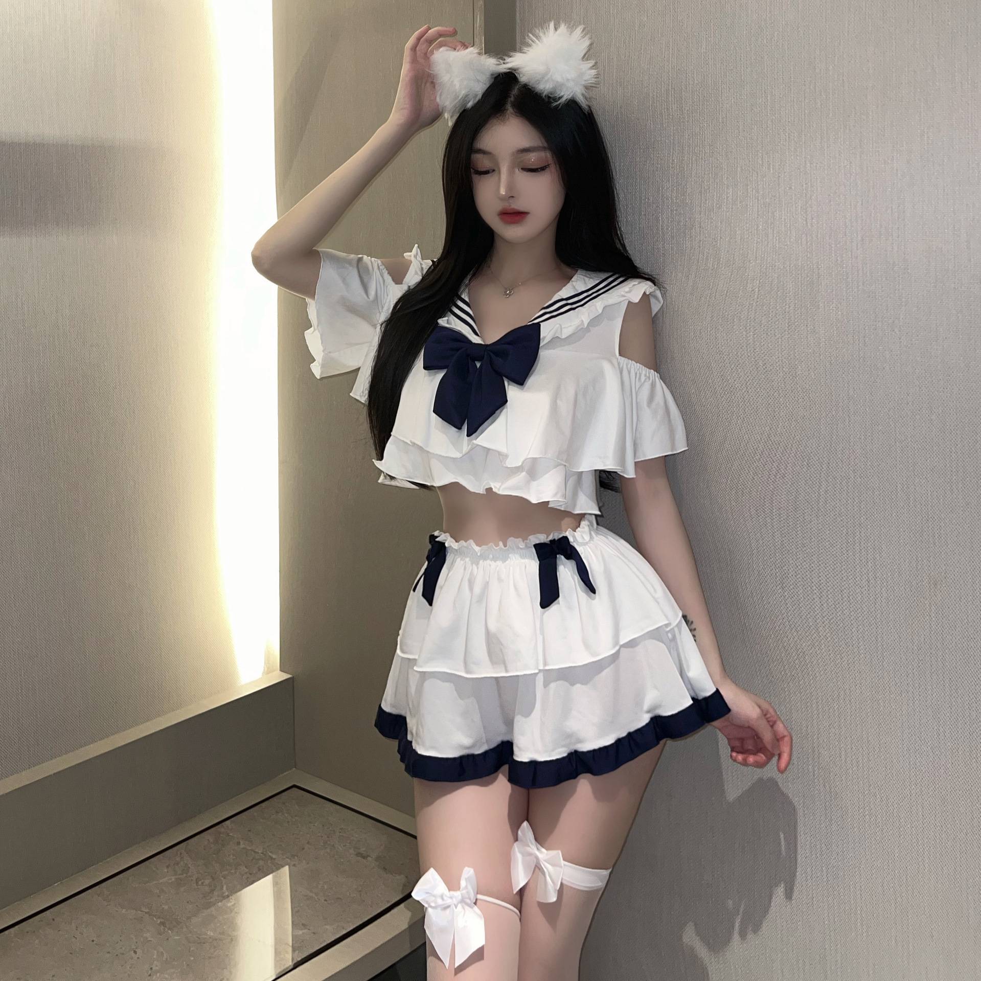 春夏季大码女装胖MM学院风纯欲JK