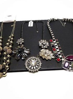 合金镀金珠珠女外贸孤品项链