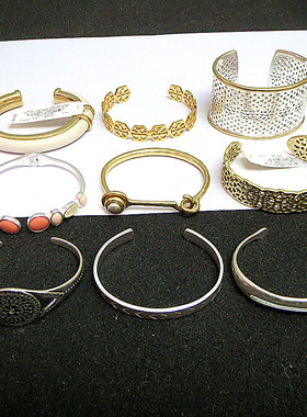 潮牌欧美女镀金孤品手镯