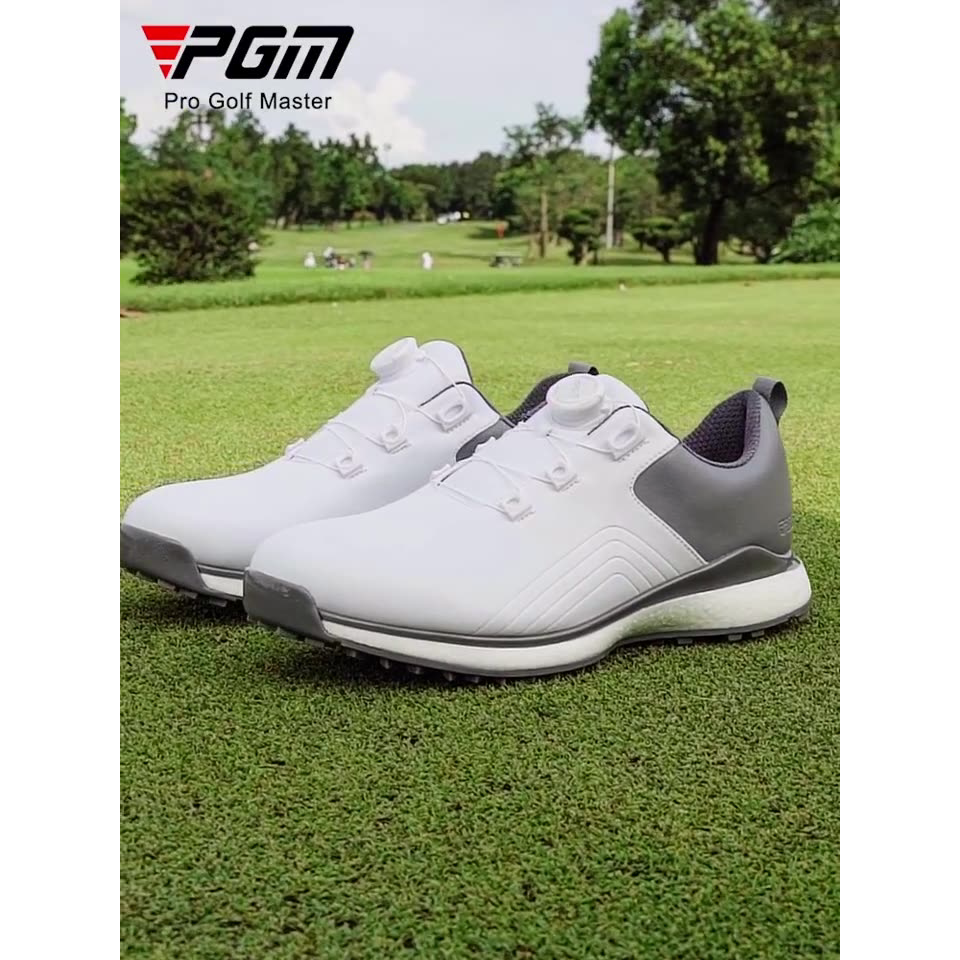 PGM 高尔夫鞋男球鞋旋钮鞋带爆米花软底运动鞋夏季防水男鞋鞋子
