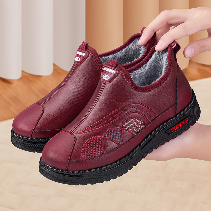 老北京布鞋女冬季2025新款加绒加厚保暖防滑妈妈鞋中老年防水棉鞋,女鞋,棉鞋,淘宝优惠券,粉丝福利购,淘宝优惠卷