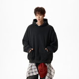 原创现货A412-FM803-特P60-超高质量450g加绒加厚水墨黑套头卫衣，男装卫衣，电商A412