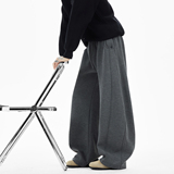 原创现货A412-DM542-特P60-限价98-400g加厚格雷灰腰头弯刀卫裤，男装休闲裤，电商A412