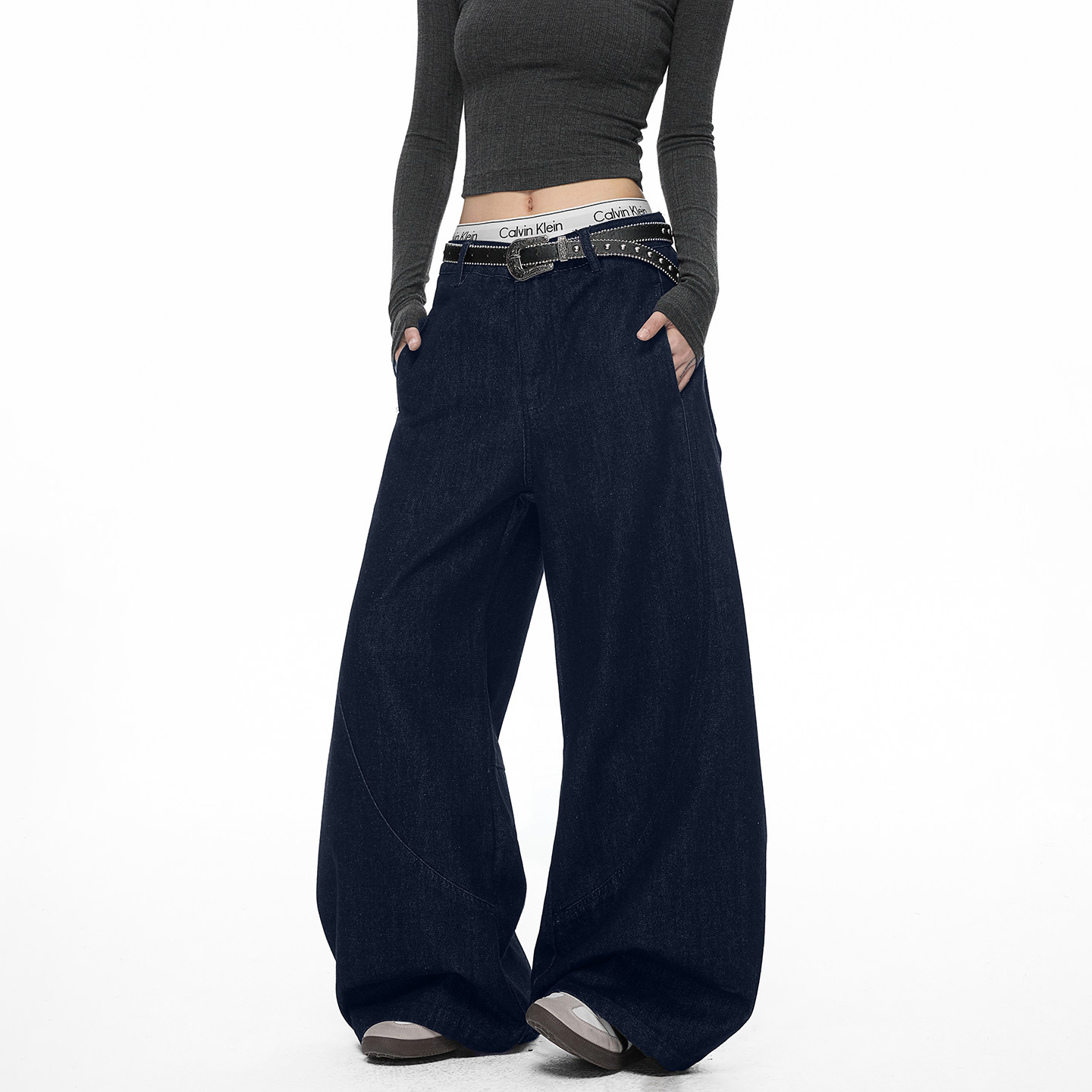 现货A412-DM555-特P54-限价98-弯刀廓形解构牛仔裤，男装牛仔裤，电商A412