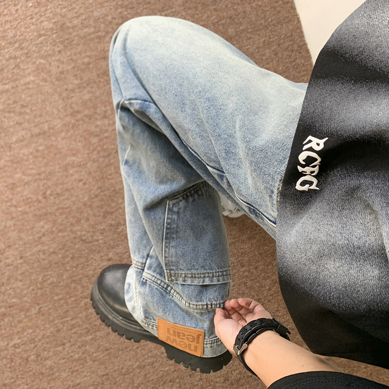 A412-DM93-P60-限价78设计款倒穿牛仔裤,男装牛仔裤,电商A412