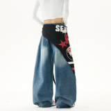 现货A412-DM440-特P62限价108-带屁帘弯刀廓形牛仔裤，男装牛仔裤，电商A412