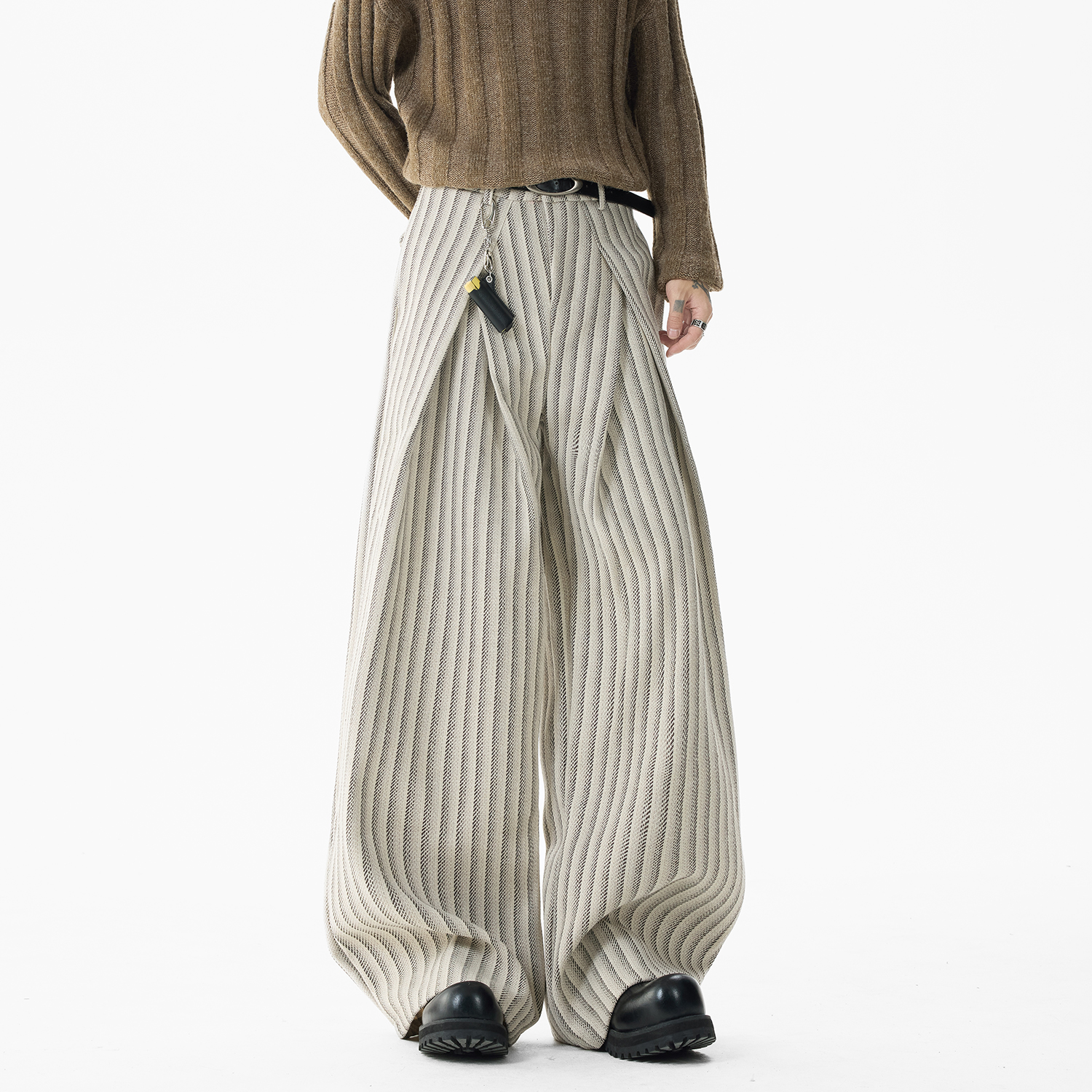 现货A412-DM508-特P53-限价98-呢料老钱风A字打褶条纹休闲裤,男装休闲裤,电商A412 现货A412-DM508-特P53-限价98-呢料老钱风A字打褶条纹休闲裤,男装休闲裤,电商A412