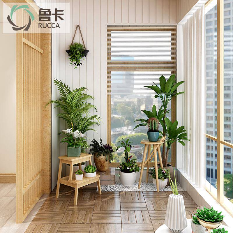 鲁卡生态墙顶板木476阳台装改造茶室设计饰墙护板吊墙裙装修顶楼