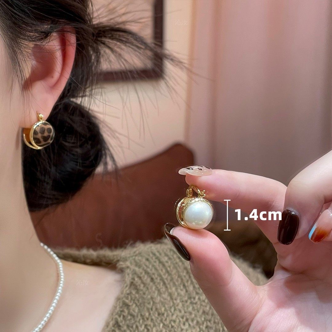 沁汝饰品新品F713豹纹圆形双面高级感气质可戴耳扣简约精致轻奢女,饰品/流行首饰/时尚饰品新,耳钉,淘宝优惠券,粉丝福利购,淘宝优惠卷