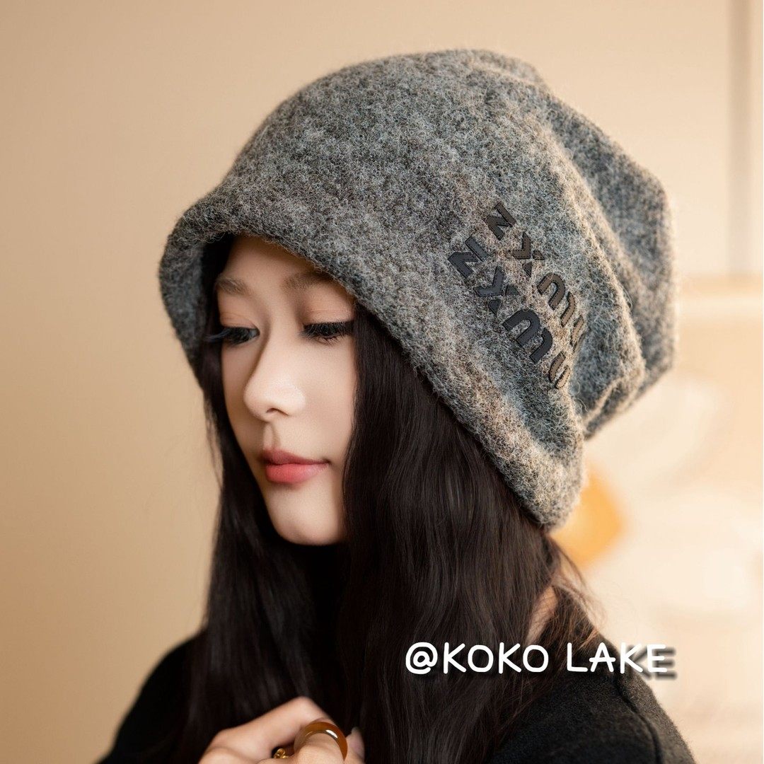 KOKOLAKE原创品牌高级感网红韩系堆堆帽大头围灰色帽子百搭帽子女,服饰配件/皮带/帽子/围巾,帽子,淘宝优惠券,粉丝福利购,淘宝优惠卷