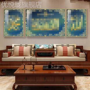 网红回回画客民族风高挂档沙发装景背酒厅三联餐厅店饭店饰画画