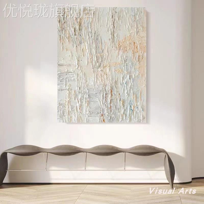 网红手绘画侘寂玄风现简约奶油风客油厅民宿酒店装饰画关象肌抽理图片