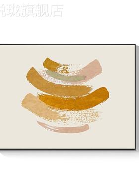 定做抽象简约橙色电表箱装饰电画代饭厅餐桌壁画现源总开关盒遮挡