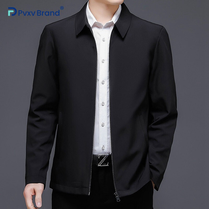 2026年春秋季行政夹克男士商务外套春季新款宽松时尚中年外衣男