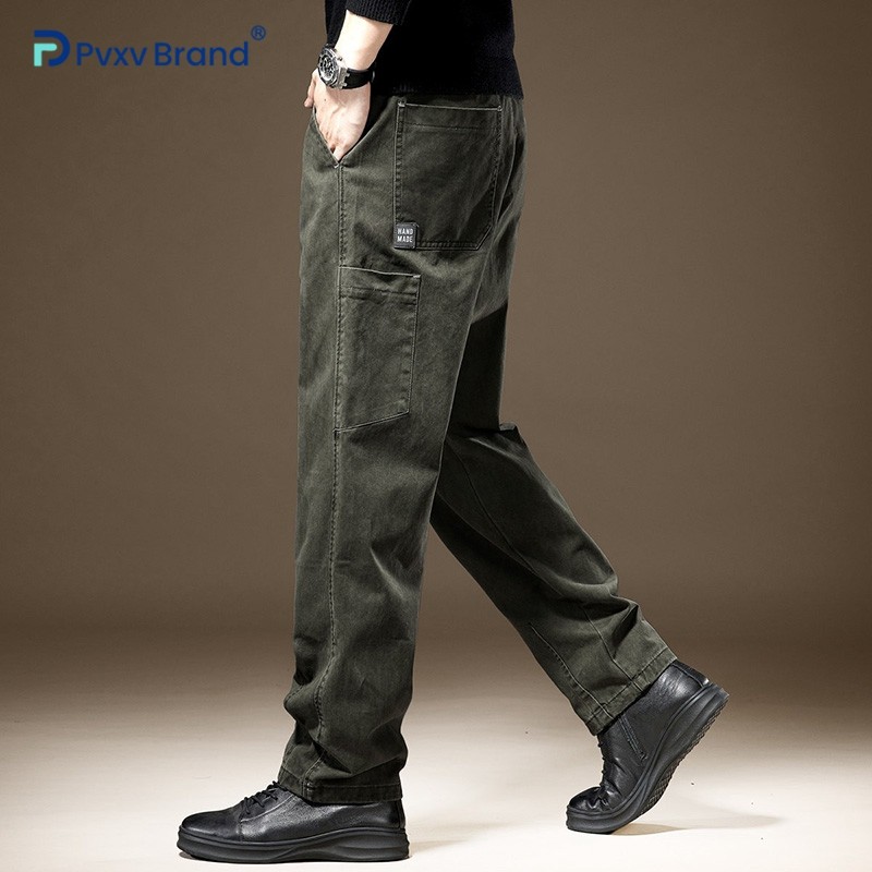 高端美式直筒工装裤男春秋季高街潮牌宽松纯棉透气阔腿休闲裤子,男装,休闲裤,淘宝优惠券,粉丝福利购,淘宝优惠卷