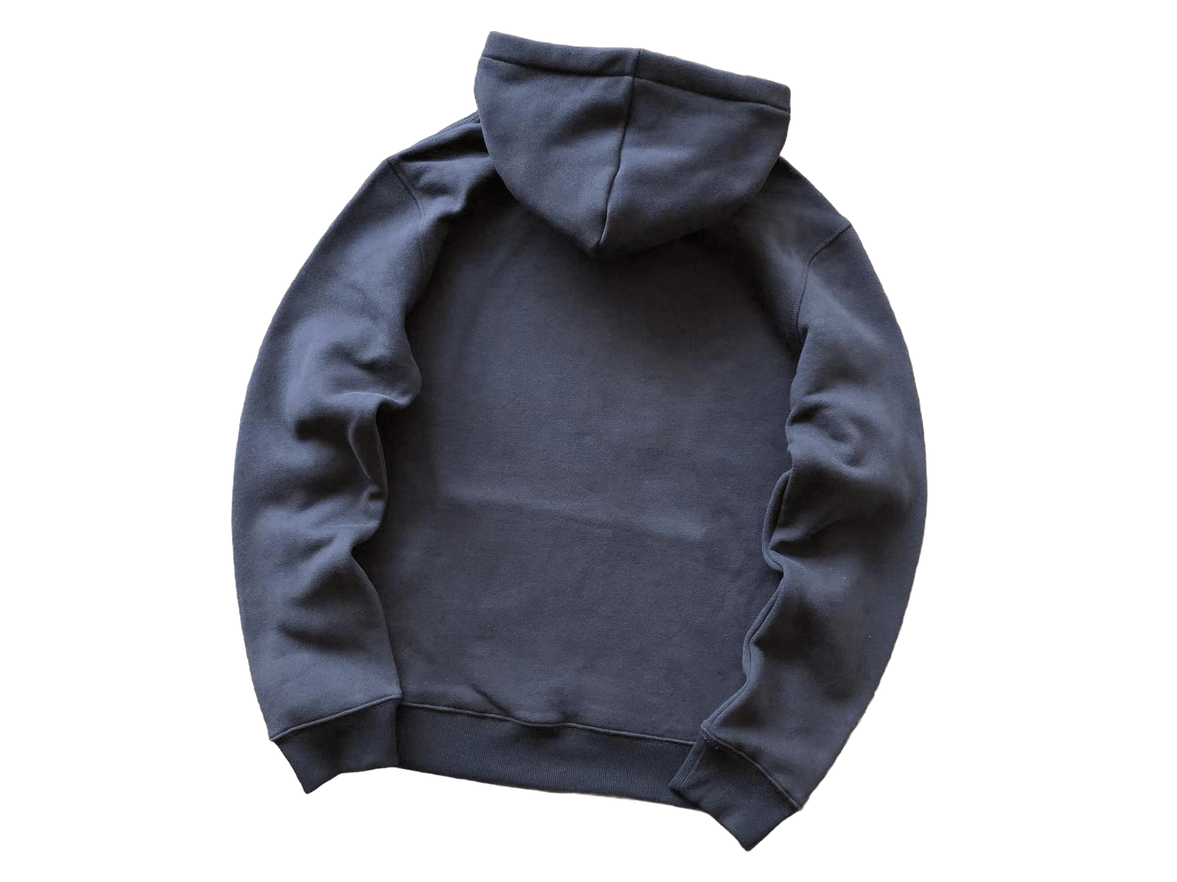 thumbnail for Left white cross in Sanskrit on the back Yellow border cross navy blue hoodie 33112737