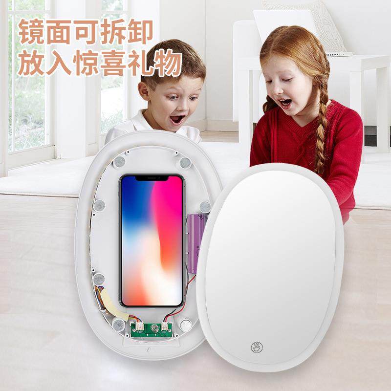可藏手机化妆镜带灯台式桌面补光美妆镜卧室梳妆镜led美颜折叠镜,住宅家具,化妆镜,淘宝优惠券,粉丝福利购,淘宝优惠卷