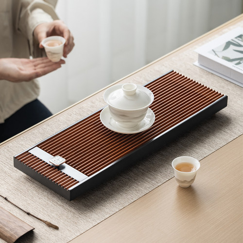 茶盘办公室家用高档小型托盘仿电木茶盘带排水管2024新款干泡茶台
