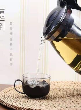 茶壶玻璃耐高温j泡茶壶单壶大容量茶具花茶壶水壶套装加厚耐热滤