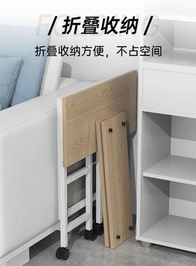 壹折叠小推车置物架办公桌下多层收56376架家用客厅可移动纳室书